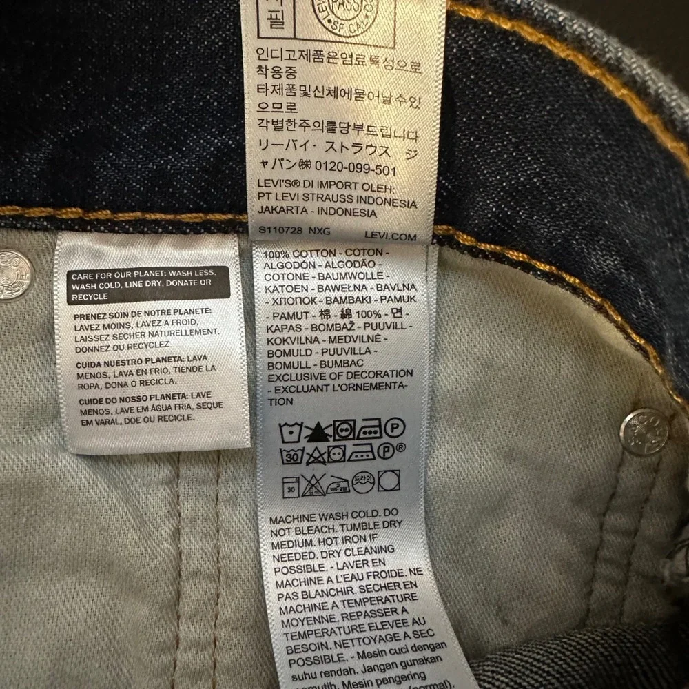 Levi's 578 Baggy Jeans NWOT Mens 33x31 Dark Wash Denim Relaxed Fit (Tag 33x32)